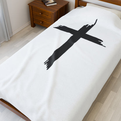 Christian Cross Plush Blanket