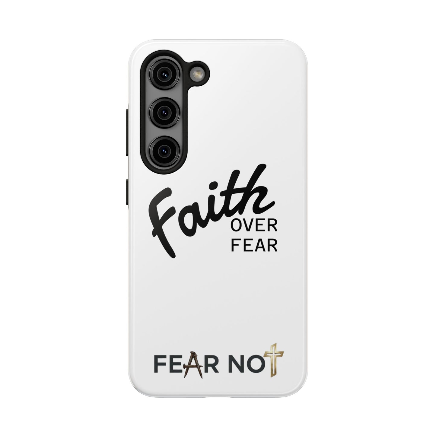 Faith Over Fear Rugged Phone Case