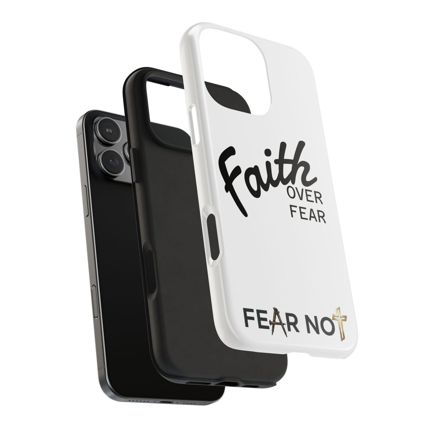 Faith Over Fear Rugged Phone Case