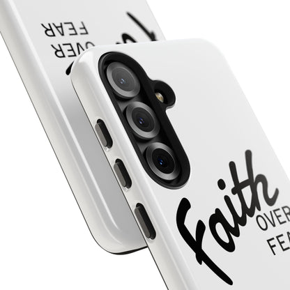 Faith Over Fear Rugged Phone Case