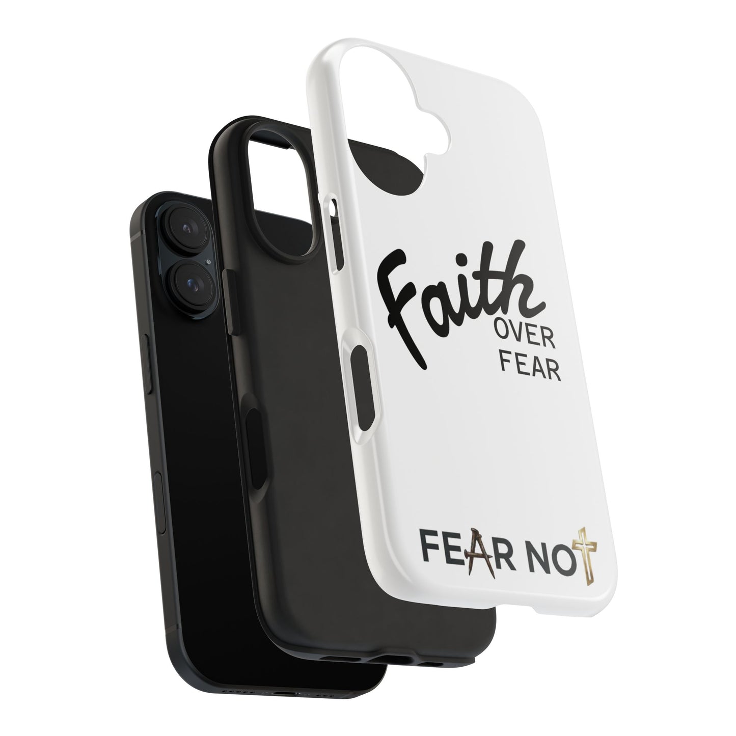 Faith Over Fear Rugged Phone Case