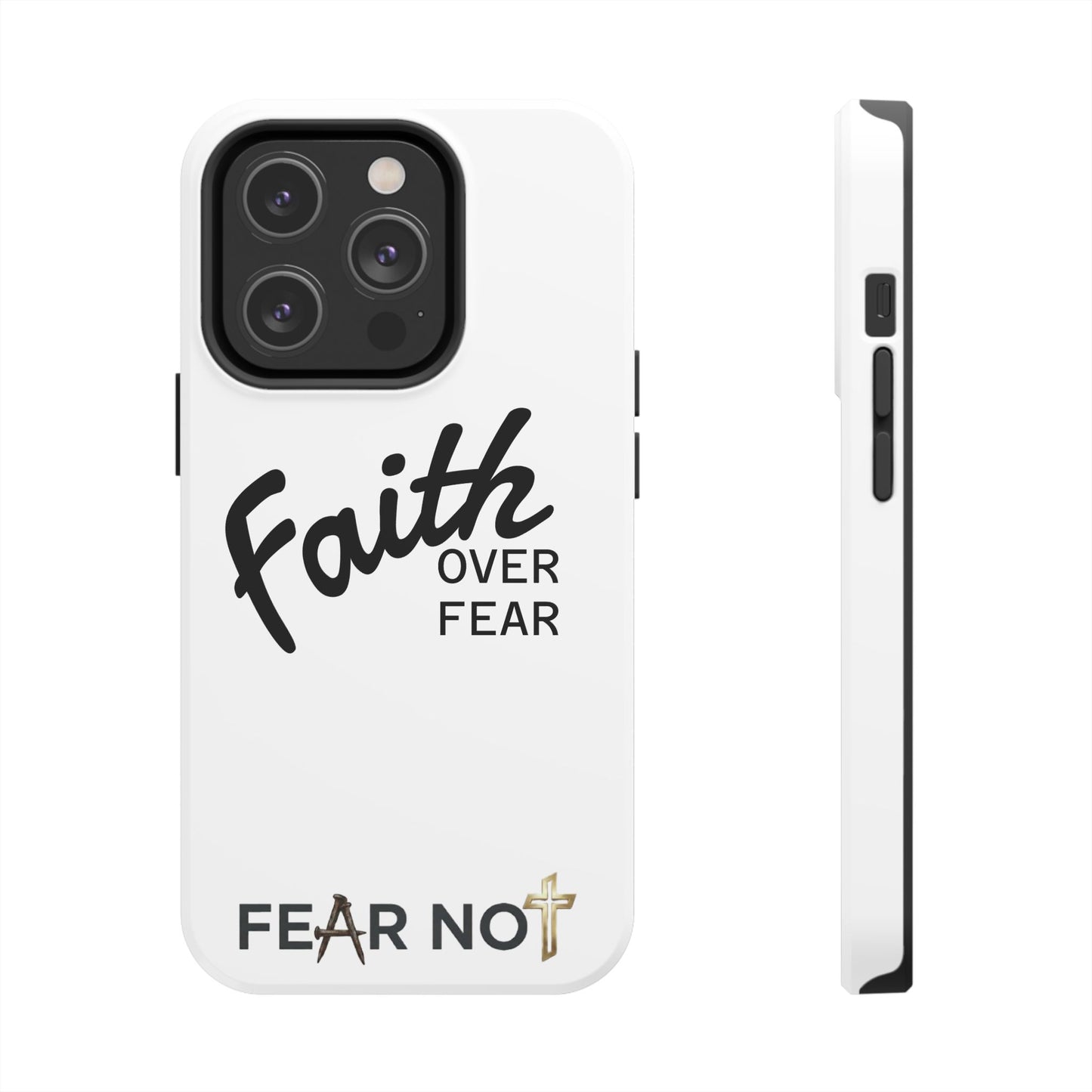 Faith Over Fear Rugged Phone Case