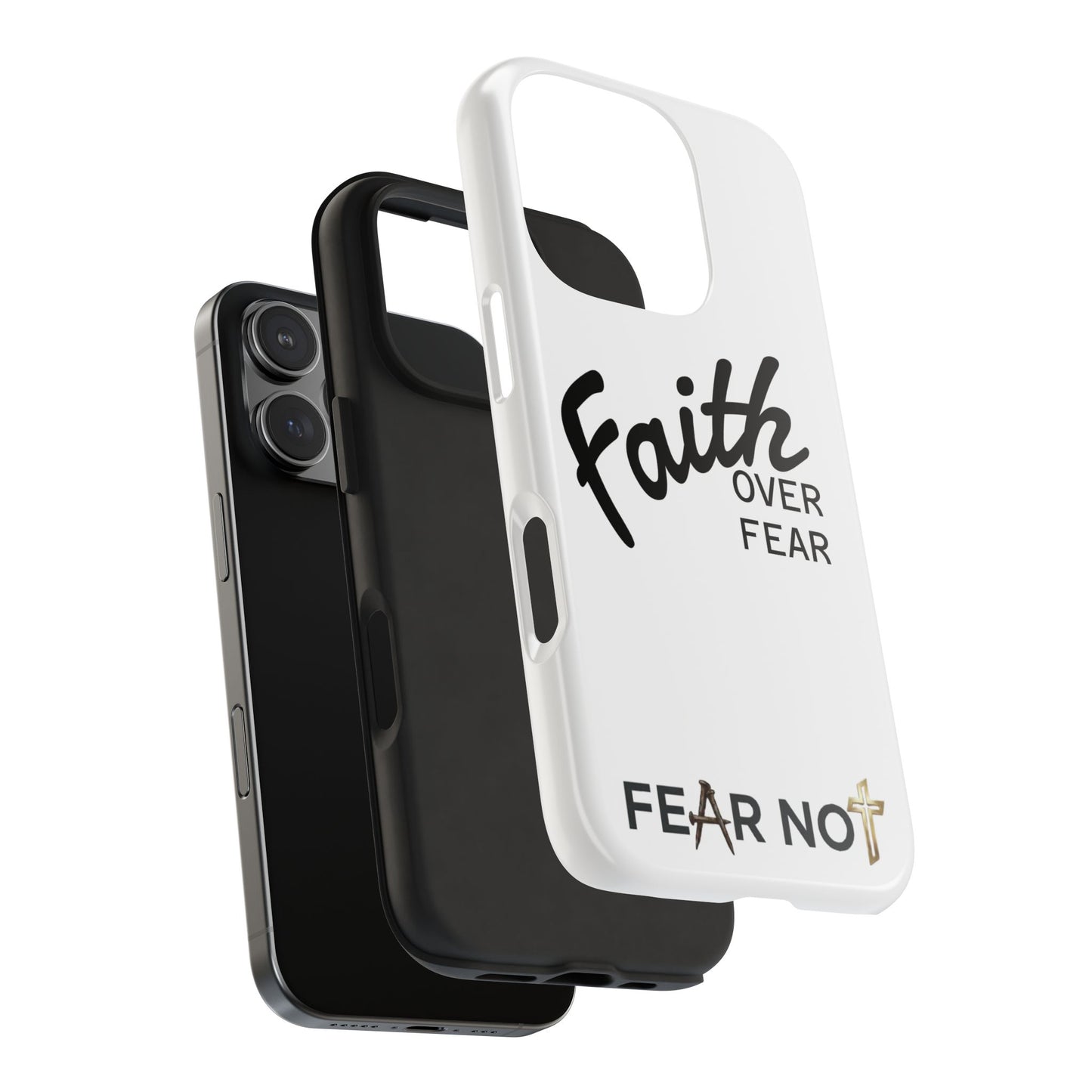 Faith Over Fear Rugged Phone Case