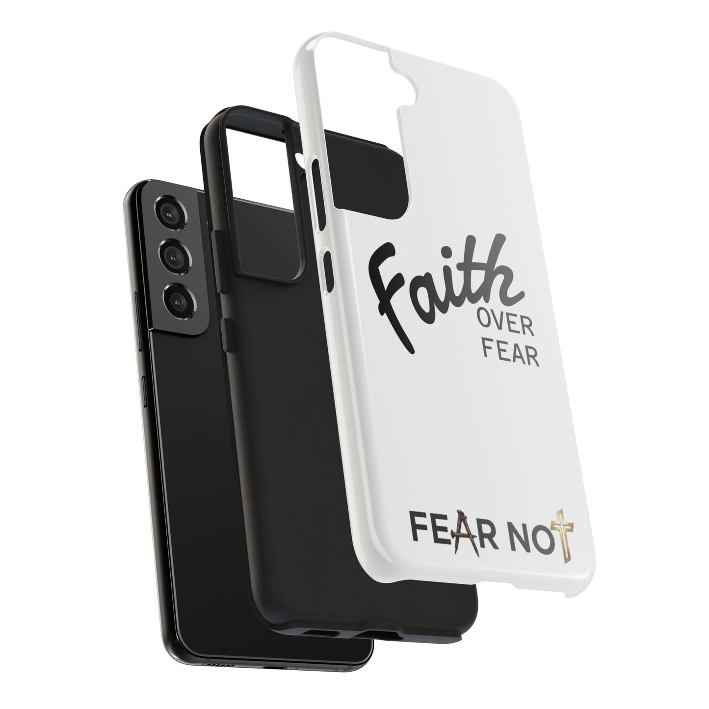 Faith Over Fear Rugged Phone Case