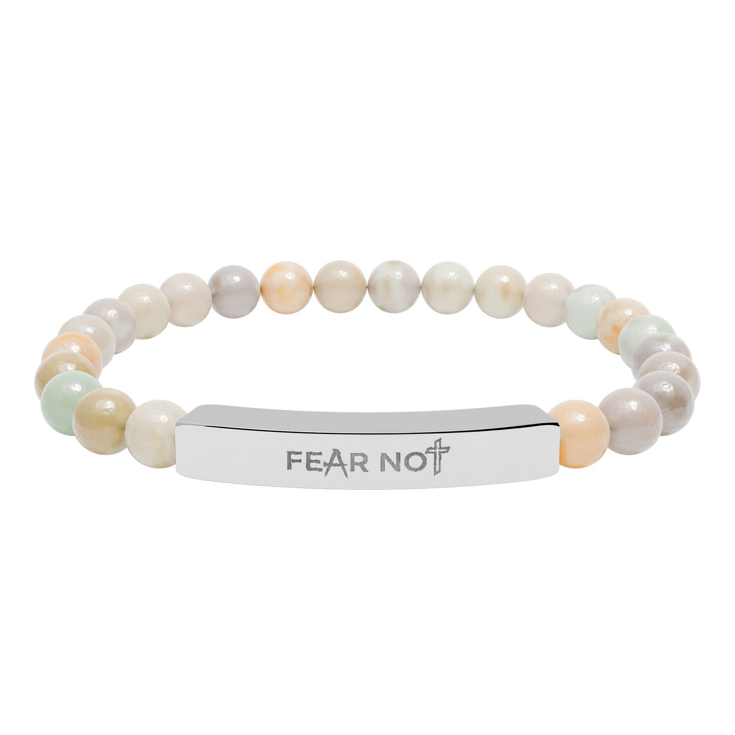 Natural Stone Stretch Bar Bracelet