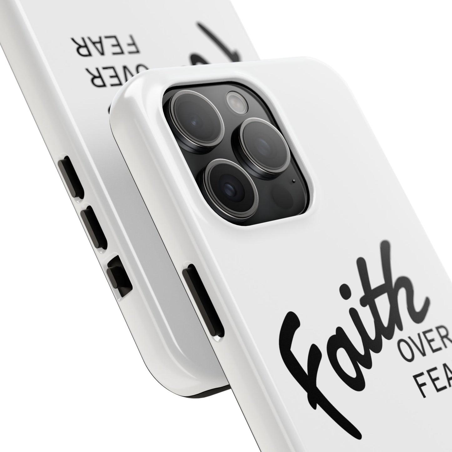 Faith Over Fear Rugged Phone Case