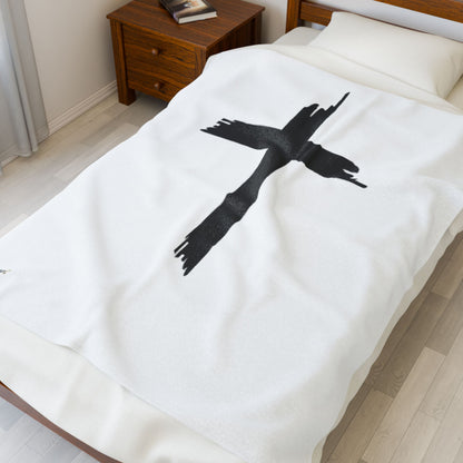 Christian Cross Plush Blanket