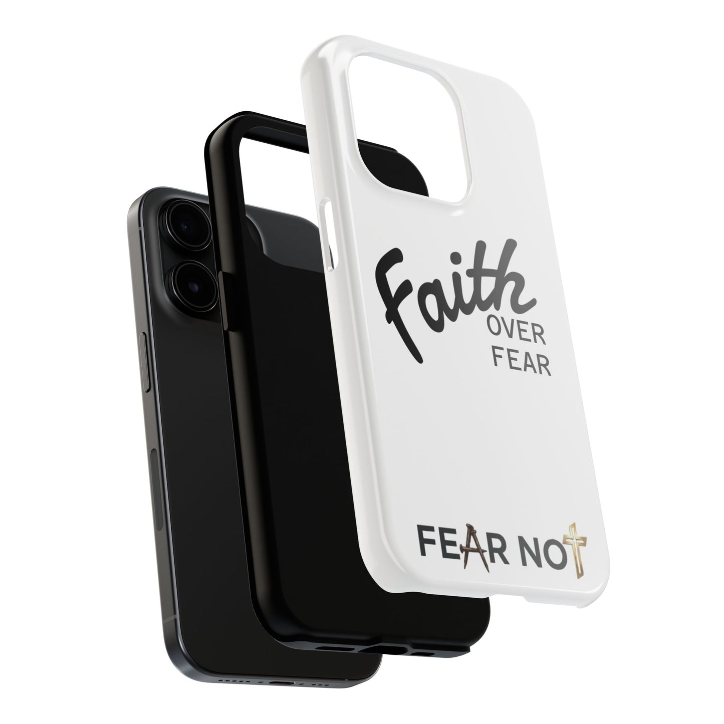Faith Over Fear Rugged Phone Case