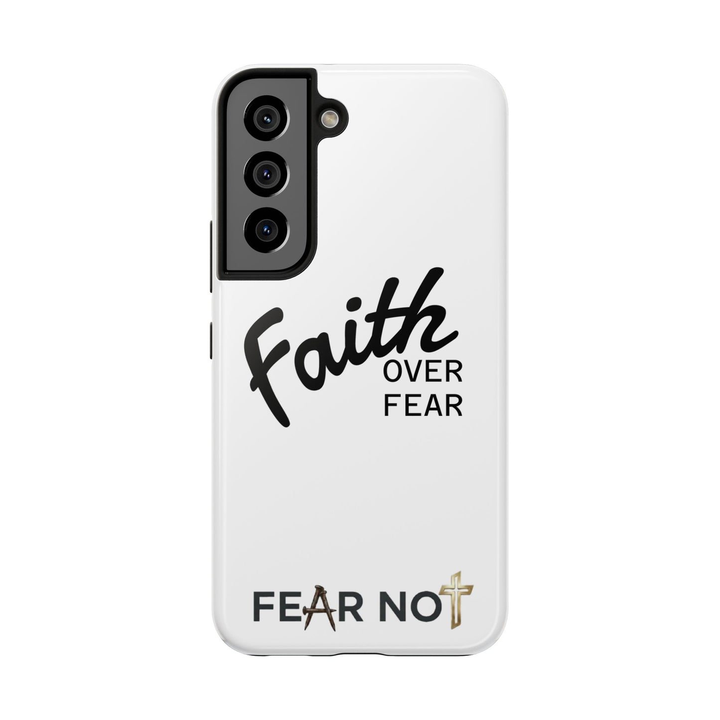 Faith Over Fear Rugged Phone Case