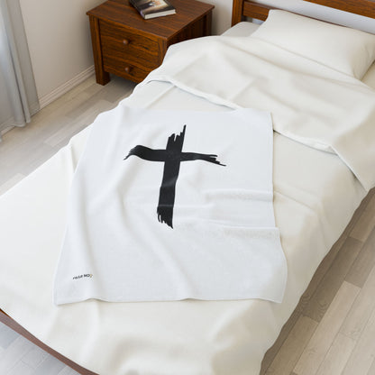 Christian Cross Plush Blanket